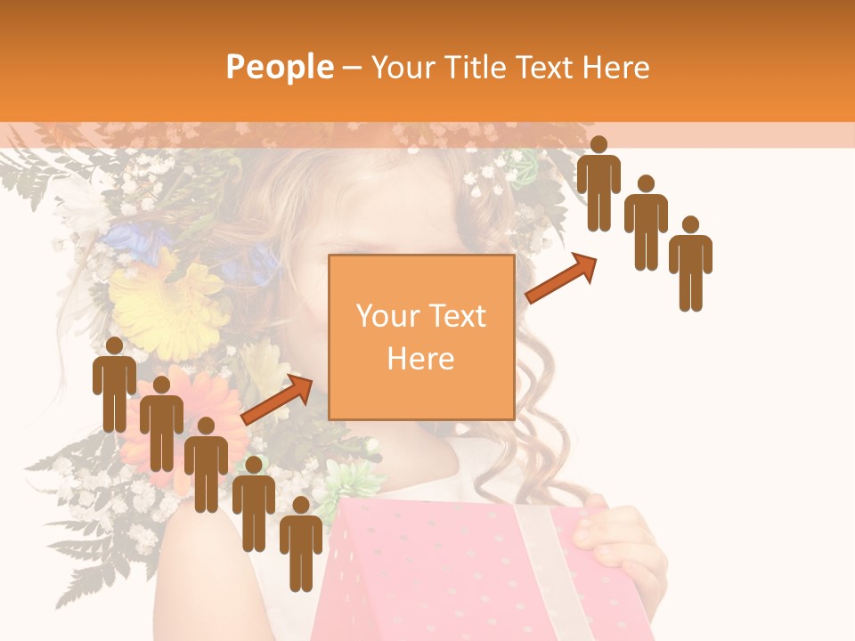 Summer Gerbera Girl PowerPoint Template