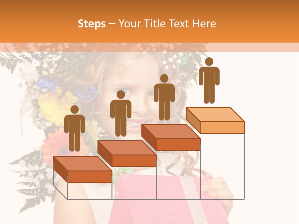 Summer Gerbera Girl PowerPoint Template