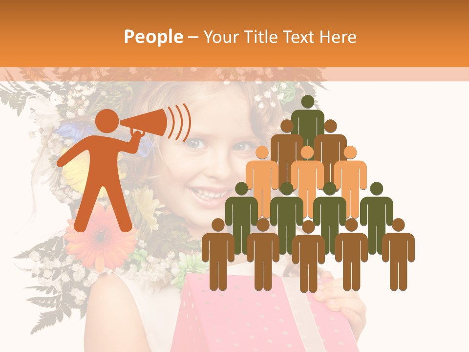 Summer Gerbera Girl PowerPoint Template