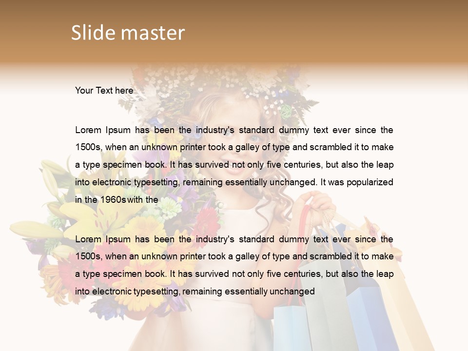 Girl Beautiful Fashion PowerPoint Template