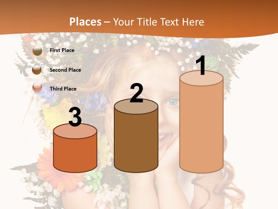 Isolated Beautiful Gerbera PowerPoint Template