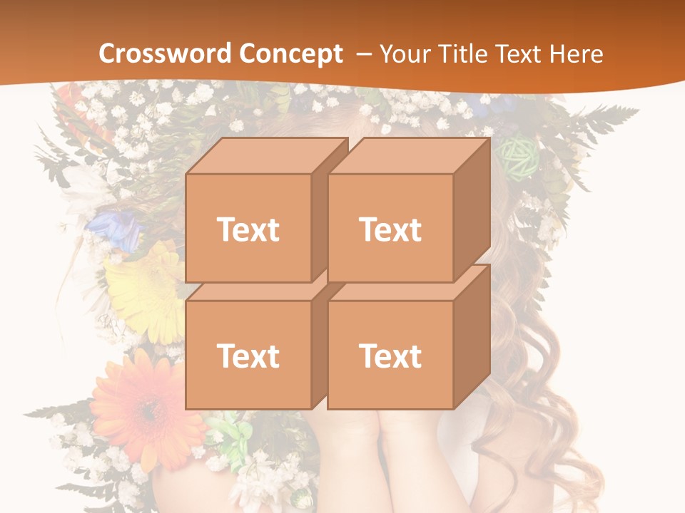 Isolated Beautiful Gerbera PowerPoint Template
