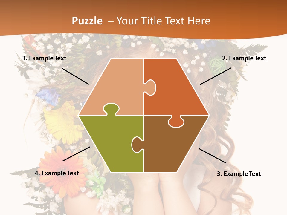 Isolated Beautiful Gerbera PowerPoint Template