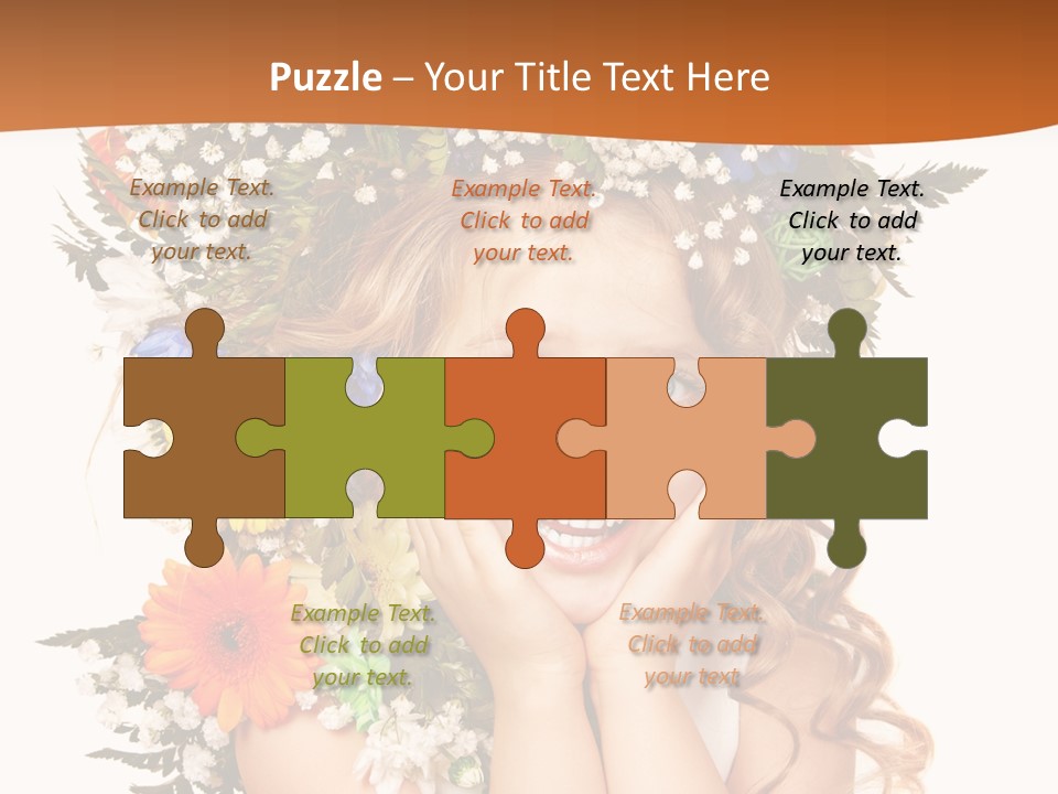 Isolated Beautiful Gerbera PowerPoint Template