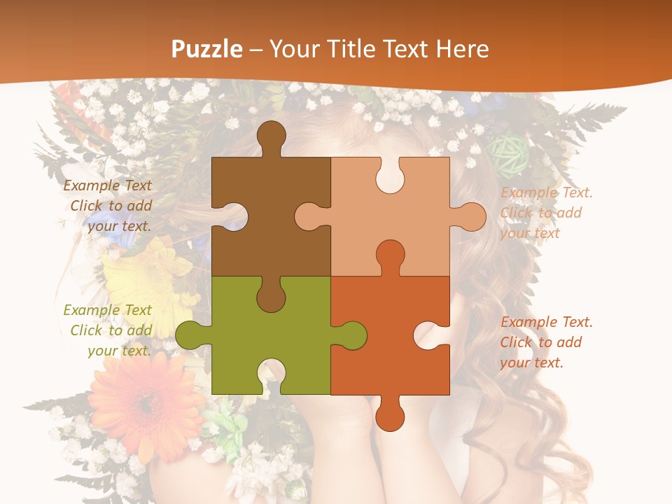 Isolated Beautiful Gerbera PowerPoint Template