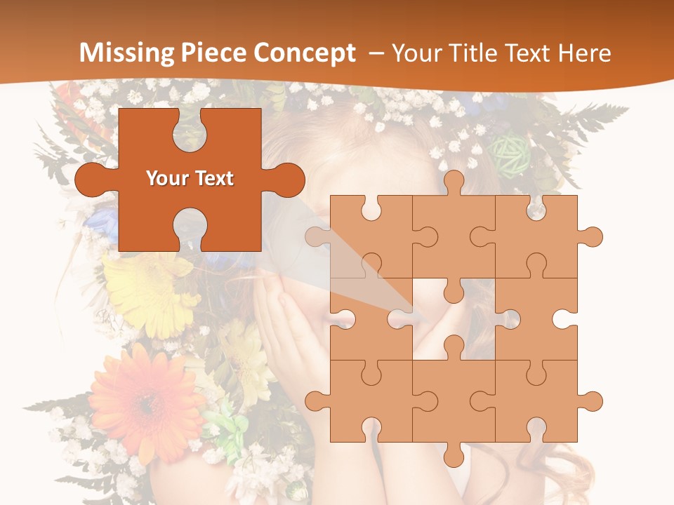 Isolated Beautiful Gerbera PowerPoint Template