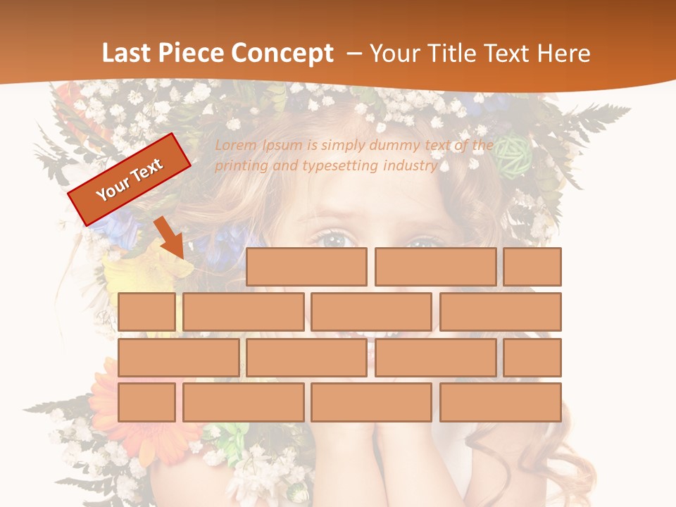 Isolated Beautiful Gerbera PowerPoint Template