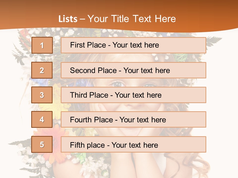 Isolated Beautiful Gerbera PowerPoint Template
