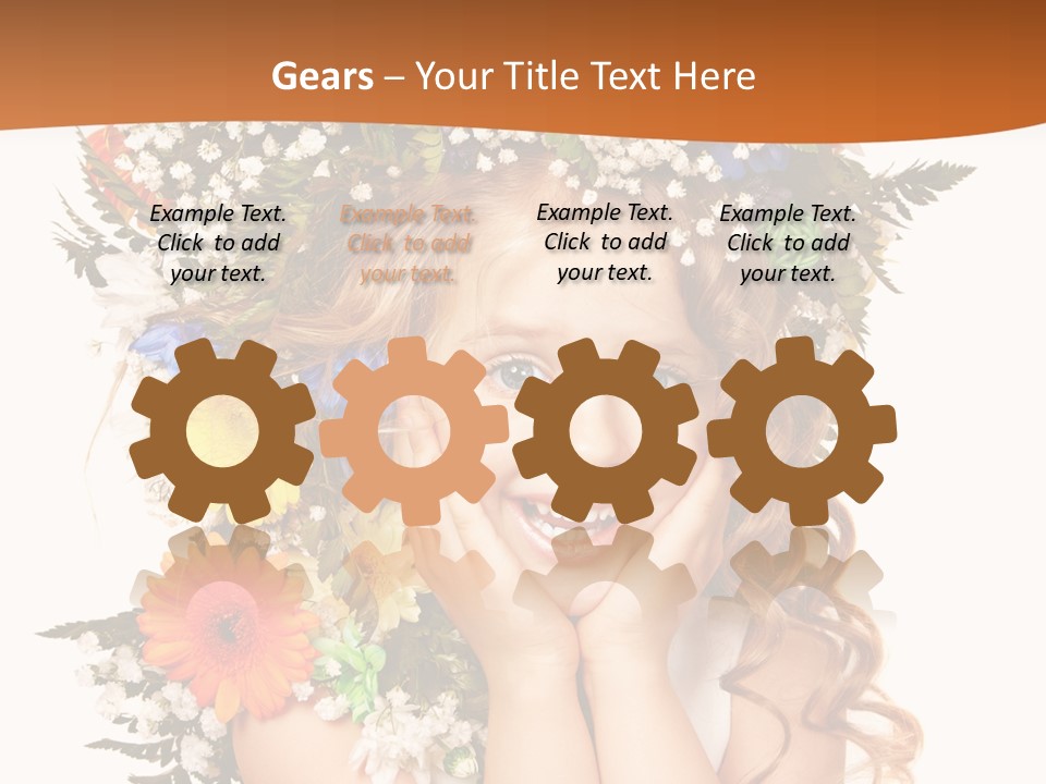 Isolated Beautiful Gerbera PowerPoint Template