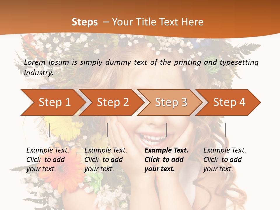 Isolated Beautiful Gerbera PowerPoint Template