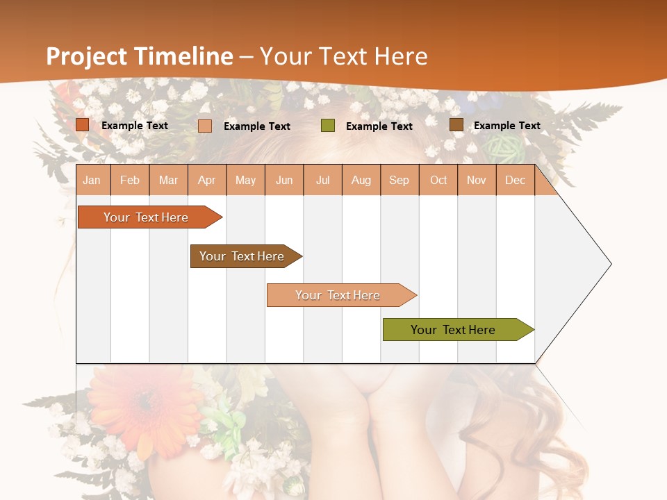 Isolated Beautiful Gerbera PowerPoint Template