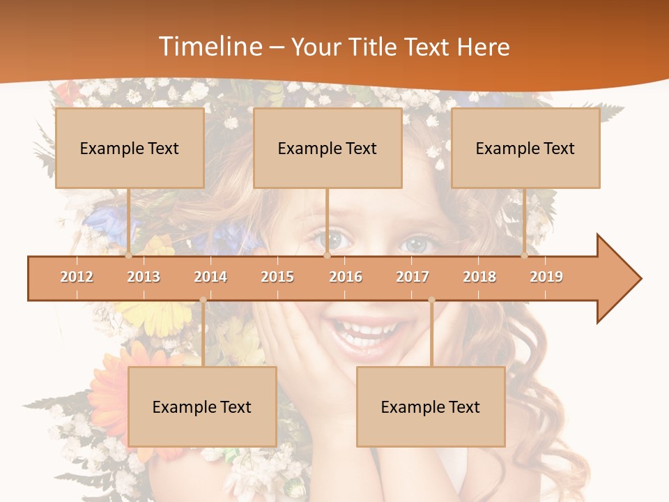 Isolated Beautiful Gerbera PowerPoint Template