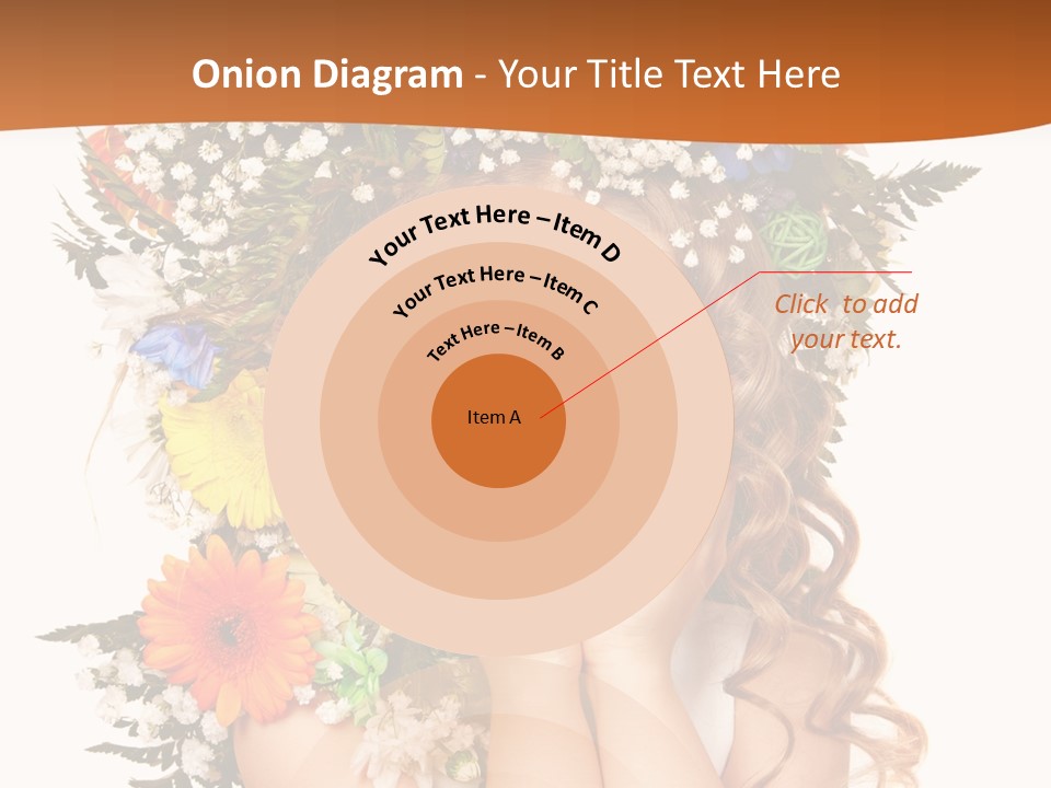 Isolated Beautiful Gerbera PowerPoint Template