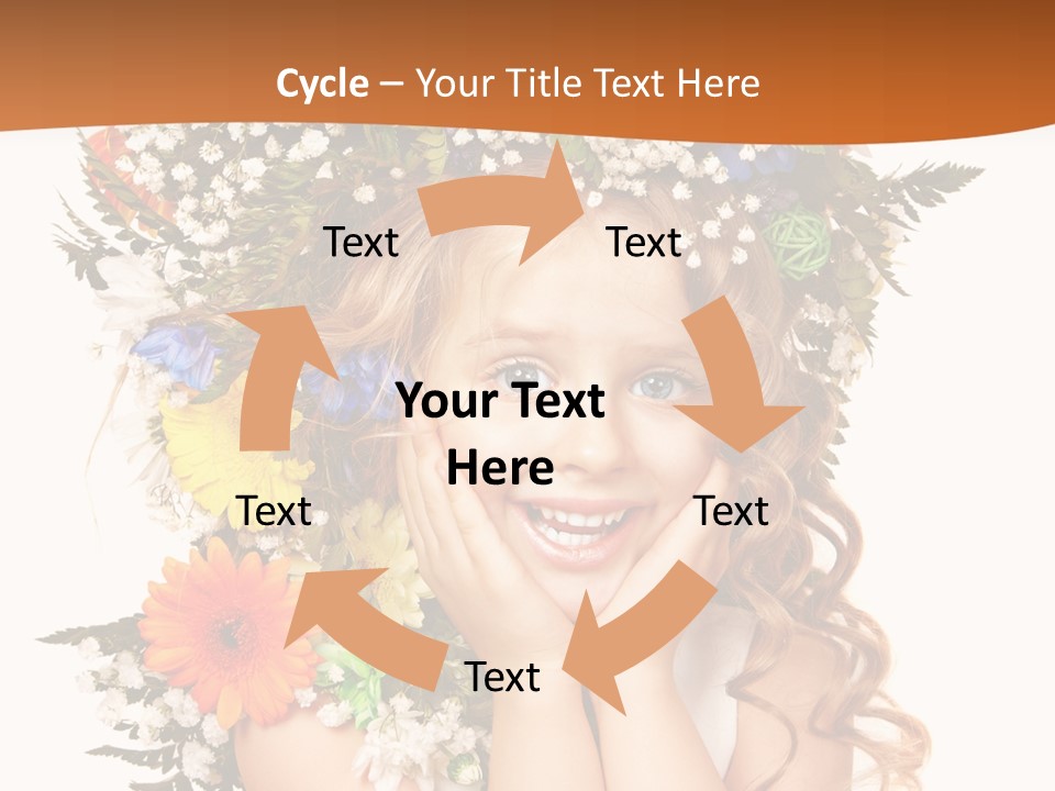 Isolated Beautiful Gerbera PowerPoint Template
