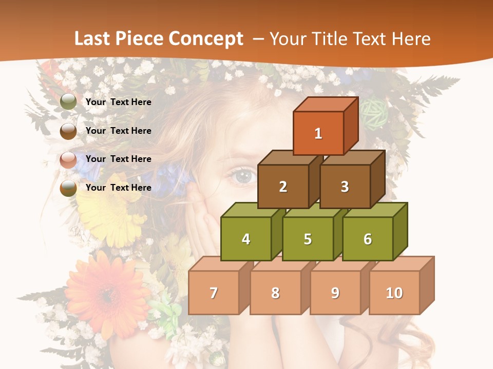 Isolated Beautiful Gerbera PowerPoint Template