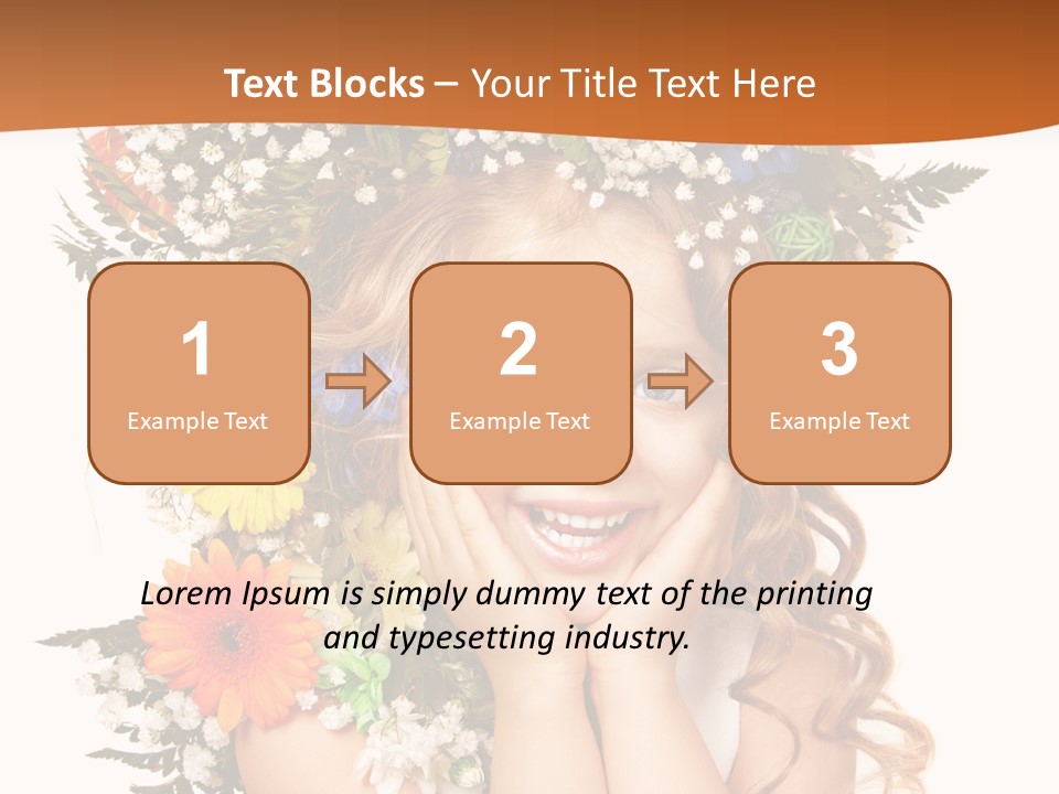 Isolated Beautiful Gerbera PowerPoint Template