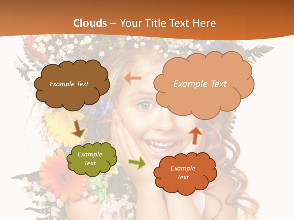 Isolated Beautiful Gerbera PowerPoint Template