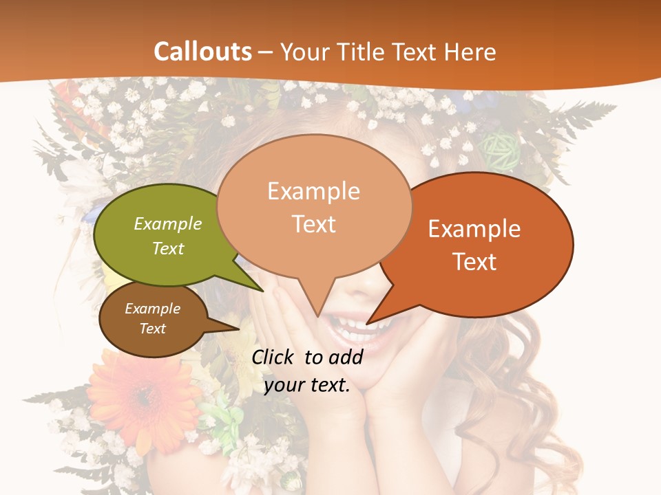 Isolated Beautiful Gerbera PowerPoint Template