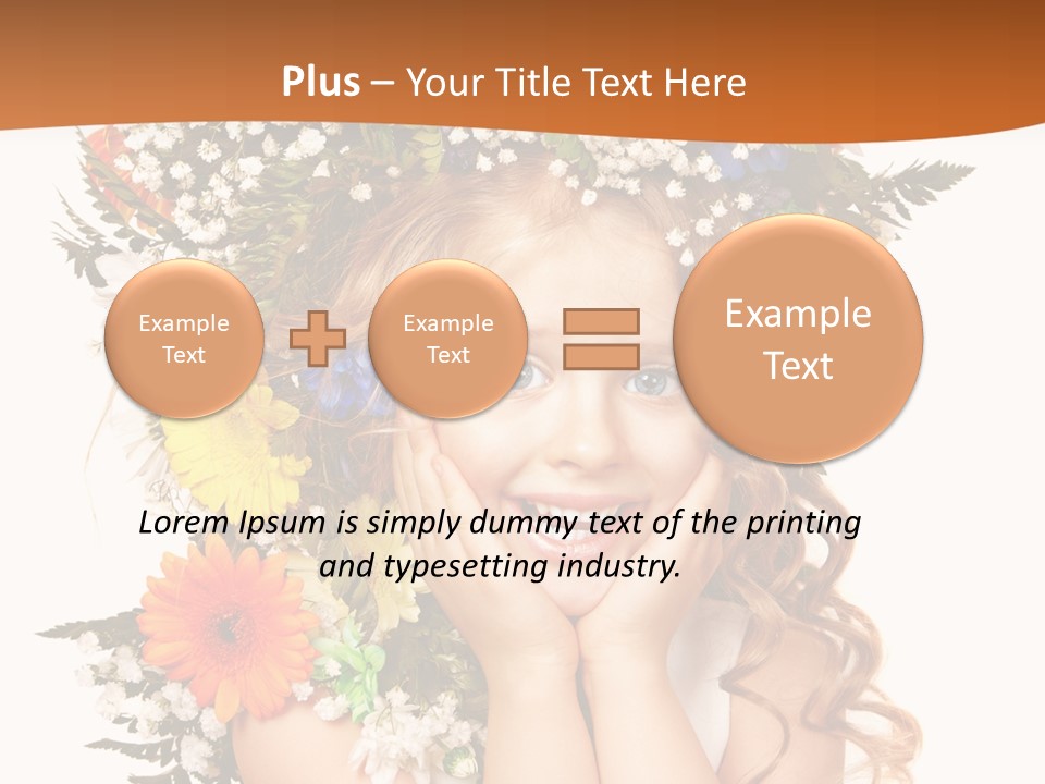 Isolated Beautiful Gerbera PowerPoint Template