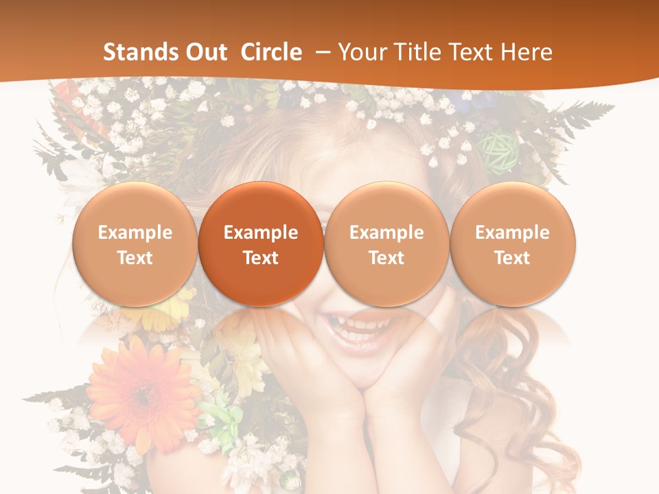 Isolated Beautiful Gerbera PowerPoint Template