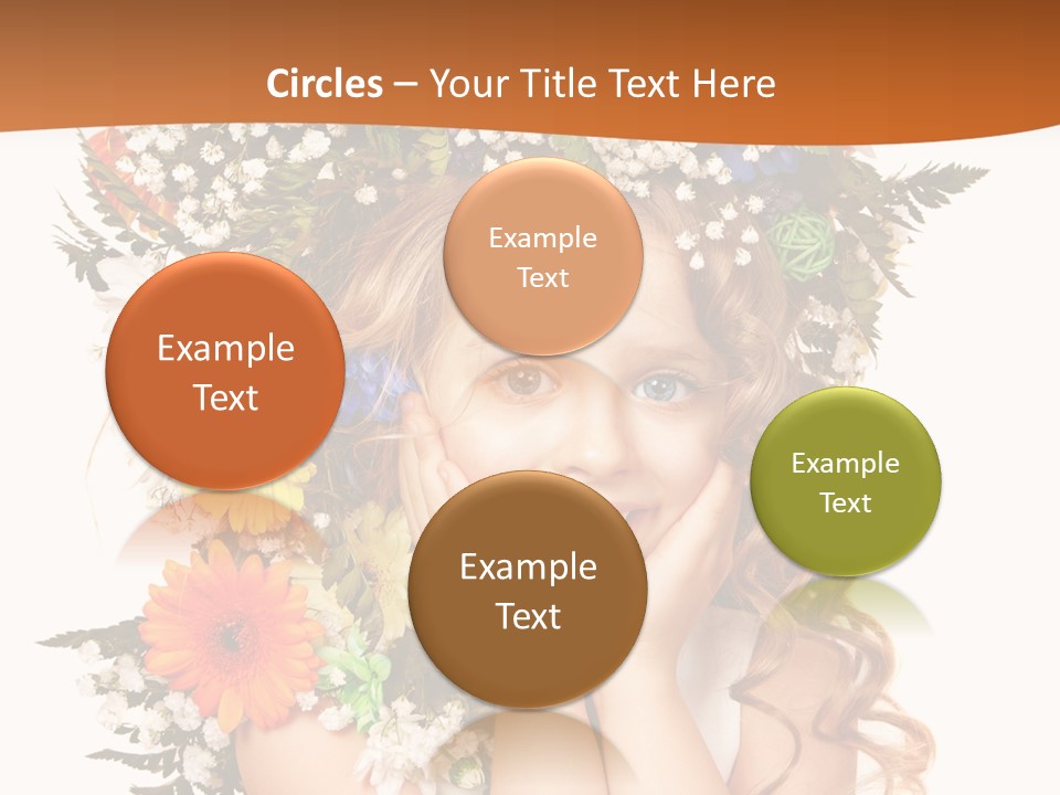 Isolated Beautiful Gerbera PowerPoint Template