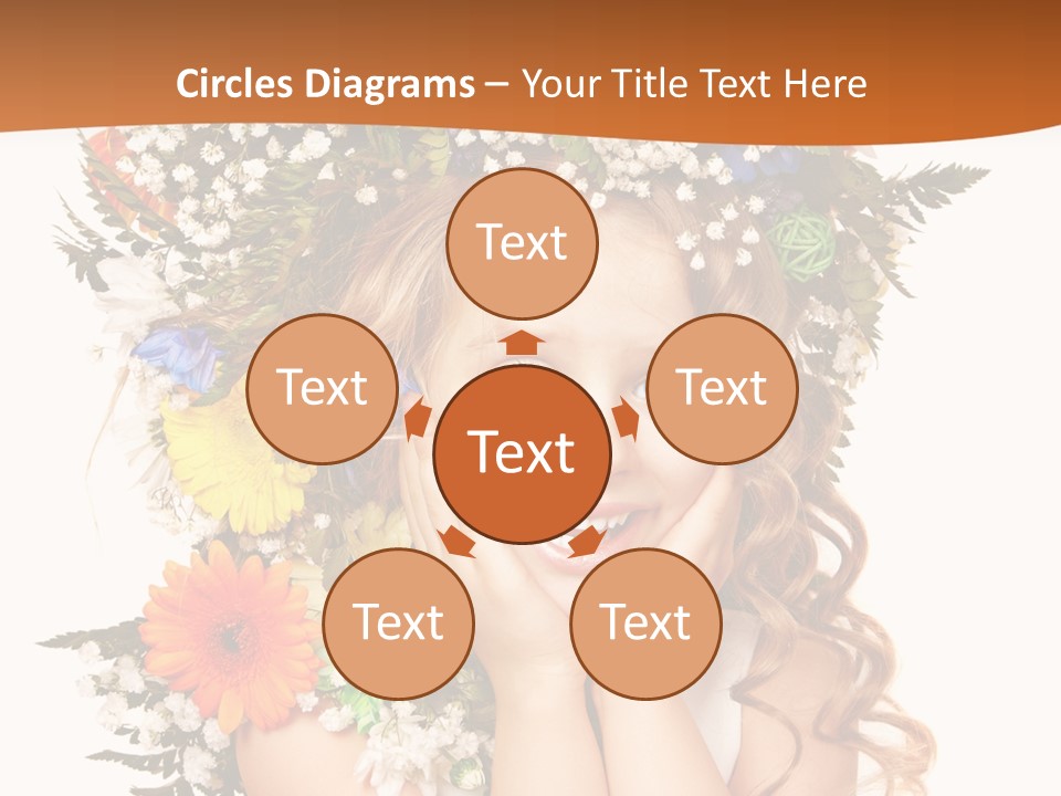 Isolated Beautiful Gerbera PowerPoint Template