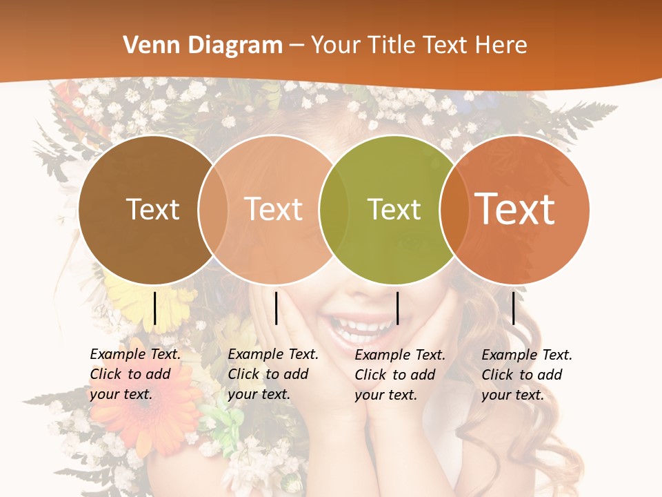 Isolated Beautiful Gerbera PowerPoint Template