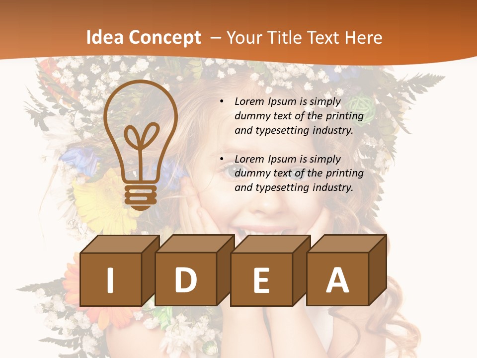 Isolated Beautiful Gerbera PowerPoint Template