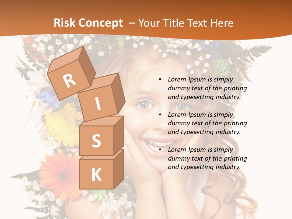 Isolated Beautiful Gerbera PowerPoint Template