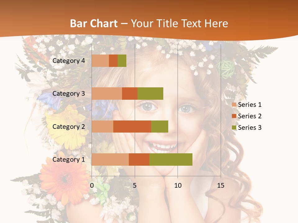 Isolated Beautiful Gerbera PowerPoint Template