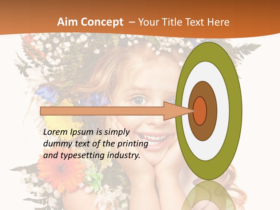 Isolated Beautiful Gerbera PowerPoint Template