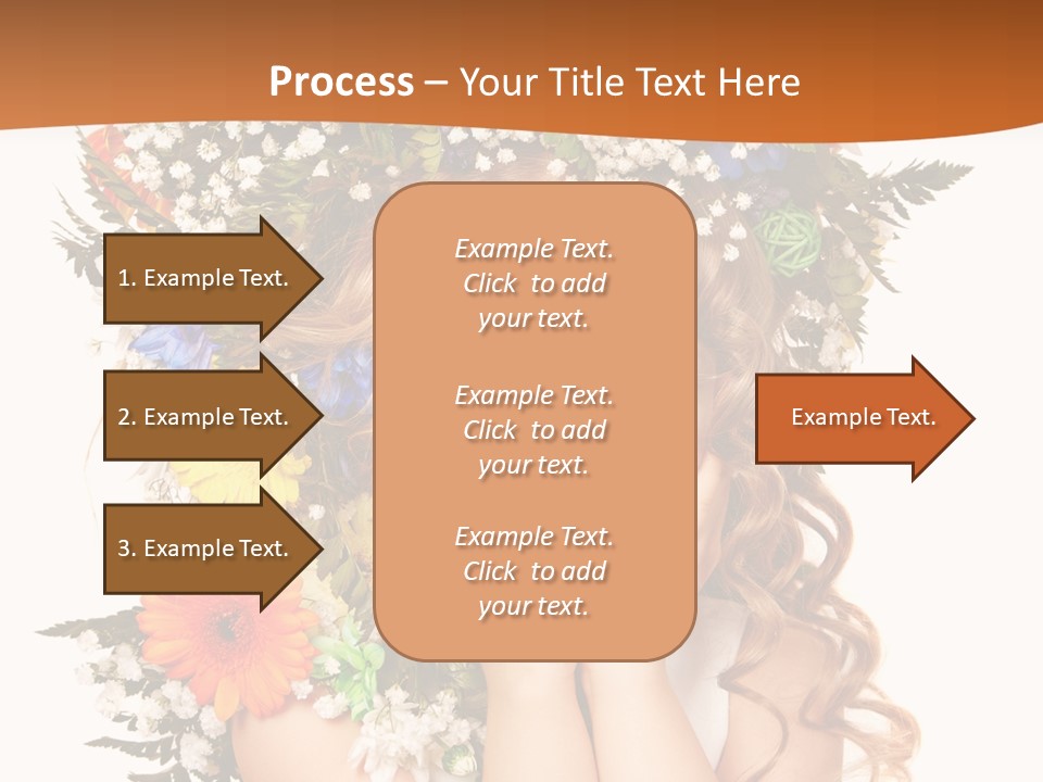 Isolated Beautiful Gerbera PowerPoint Template