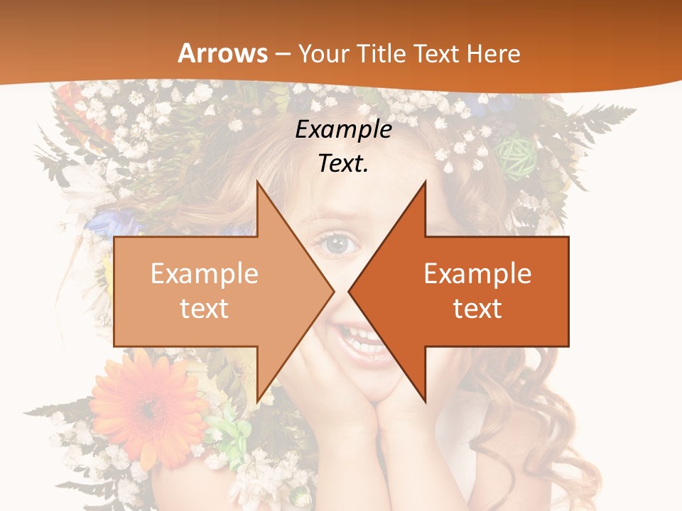 Isolated Beautiful Gerbera PowerPoint Template