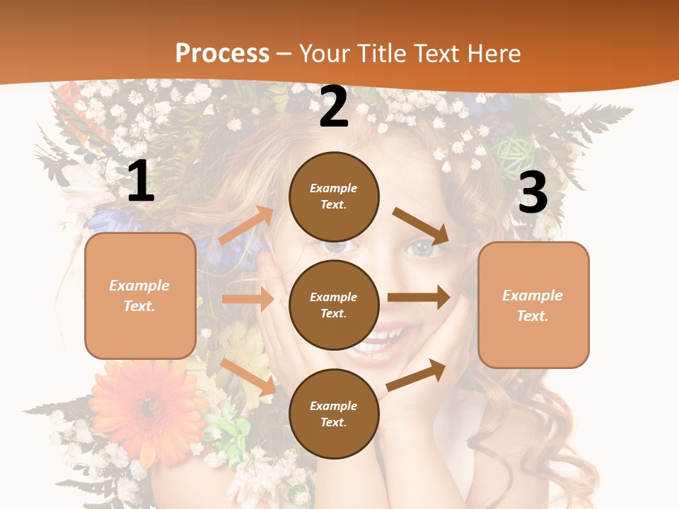 Isolated Beautiful Gerbera PowerPoint Template