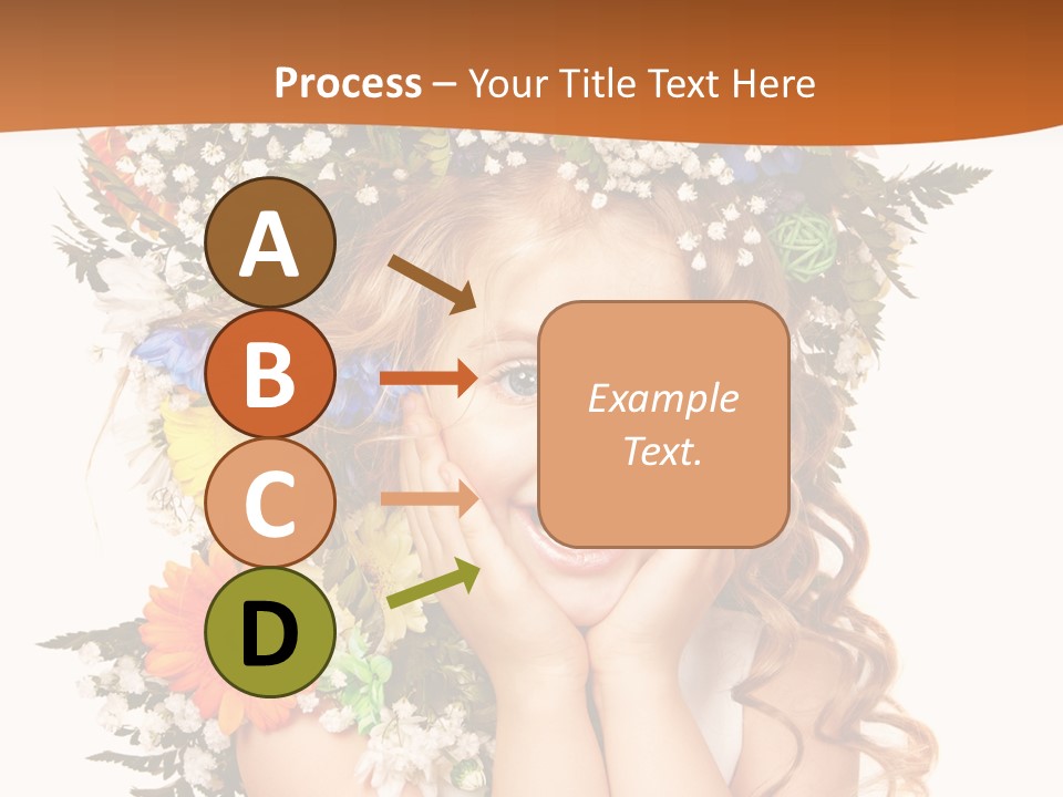 Isolated Beautiful Gerbera PowerPoint Template