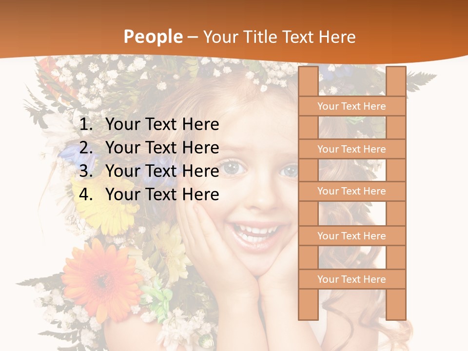 Isolated Beautiful Gerbera PowerPoint Template