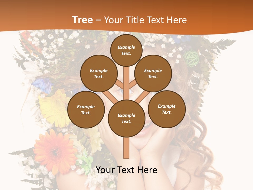 Isolated Beautiful Gerbera PowerPoint Template