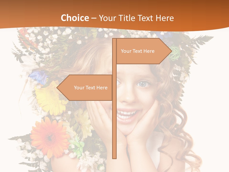 Isolated Beautiful Gerbera PowerPoint Template