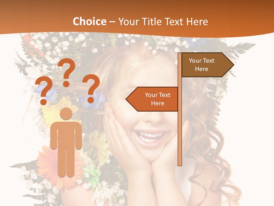 Isolated Beautiful Gerbera PowerPoint Template