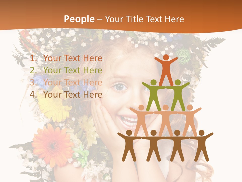 Isolated Beautiful Gerbera PowerPoint Template