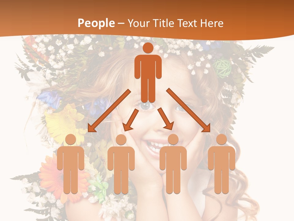 Isolated Beautiful Gerbera PowerPoint Template