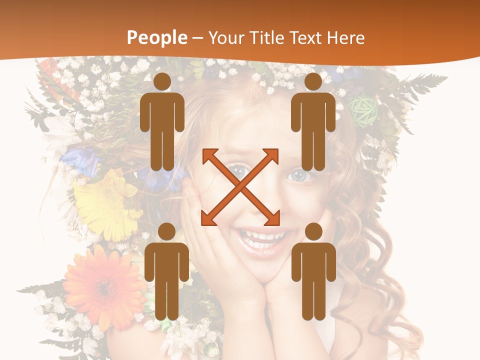 Isolated Beautiful Gerbera PowerPoint Template