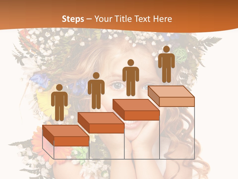 Isolated Beautiful Gerbera PowerPoint Template