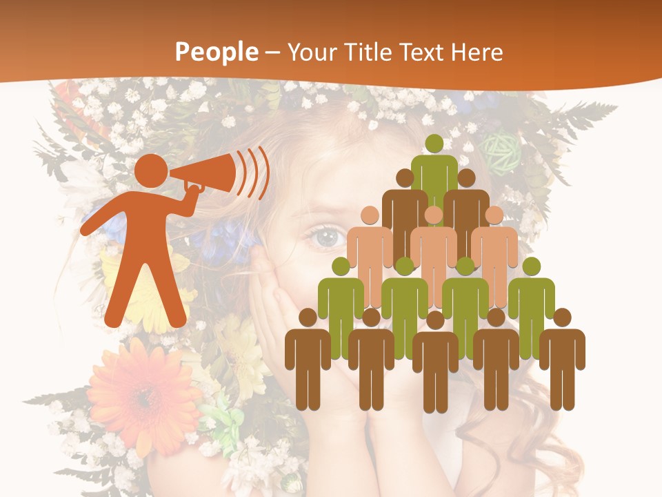 Isolated Beautiful Gerbera PowerPoint Template