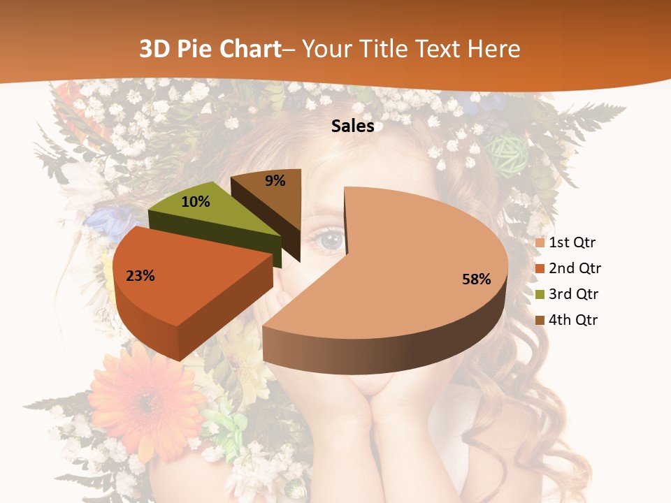 Isolated Beautiful Gerbera PowerPoint Template