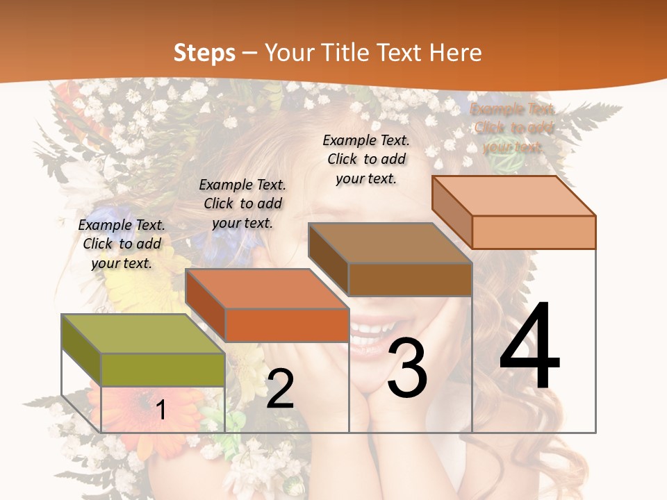 Isolated Beautiful Gerbera PowerPoint Template
