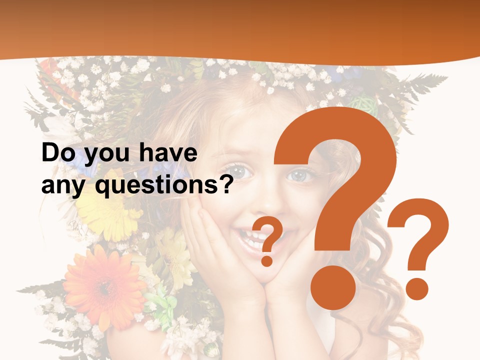 Isolated Beautiful Gerbera PowerPoint Template