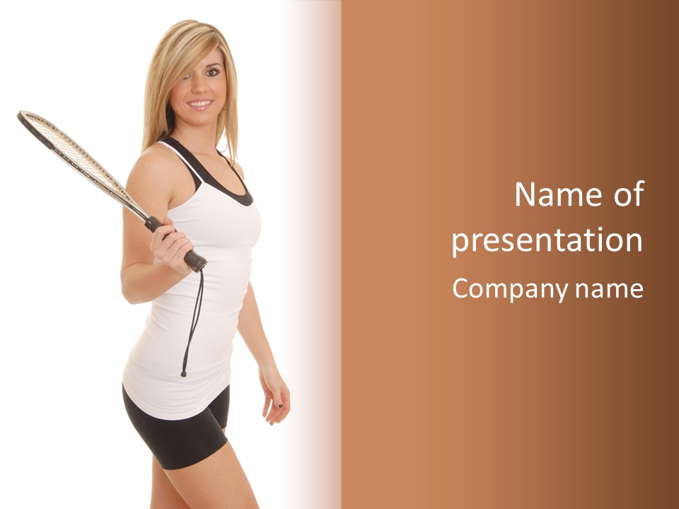 White Fit Stunning PowerPoint Template