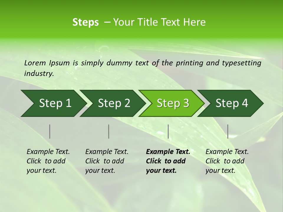 Cocotier Gouttes Feuillages PowerPoint Template