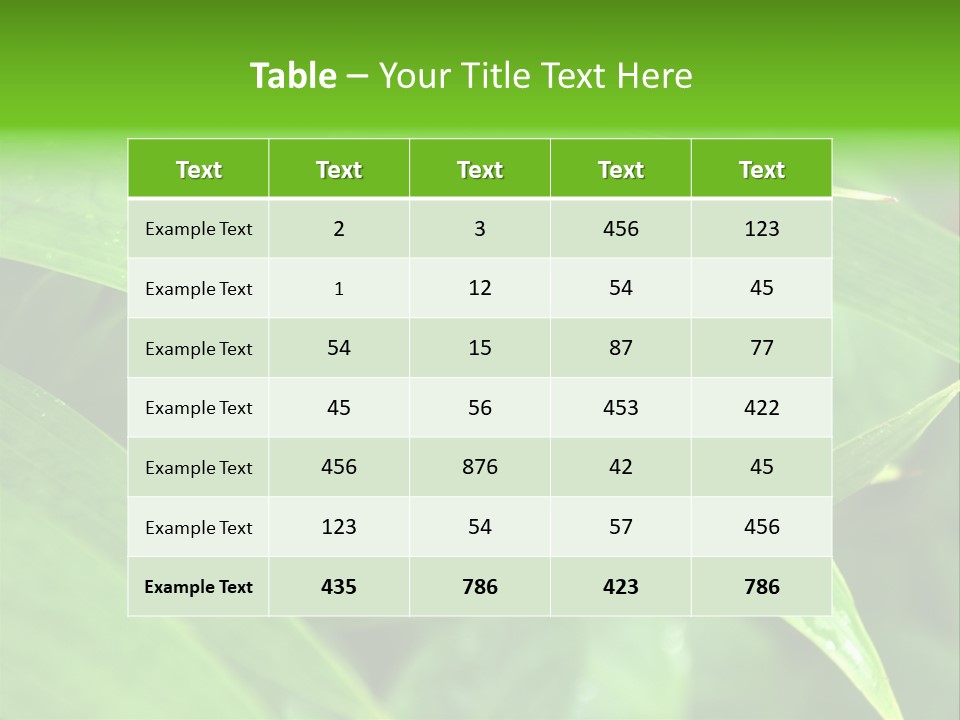 Cocotier Gouttes Feuillages PowerPoint Template